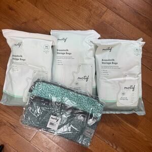 Lot of 3 New Packages of Motif Breast Milk Storage Bags 90ct. each. Wet Dry BAg